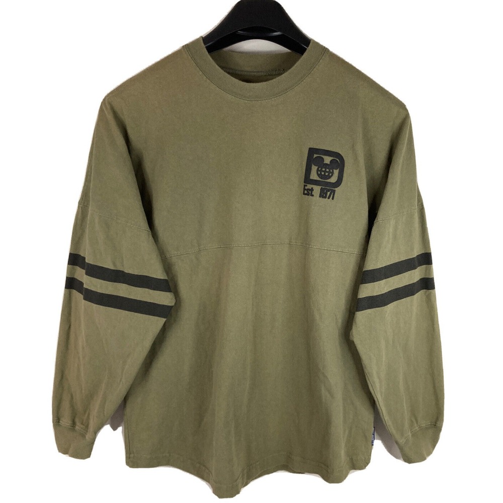 Disneyworld Resort Spirit Jersey L/S Shirt Women's Size Medium Olive Green
